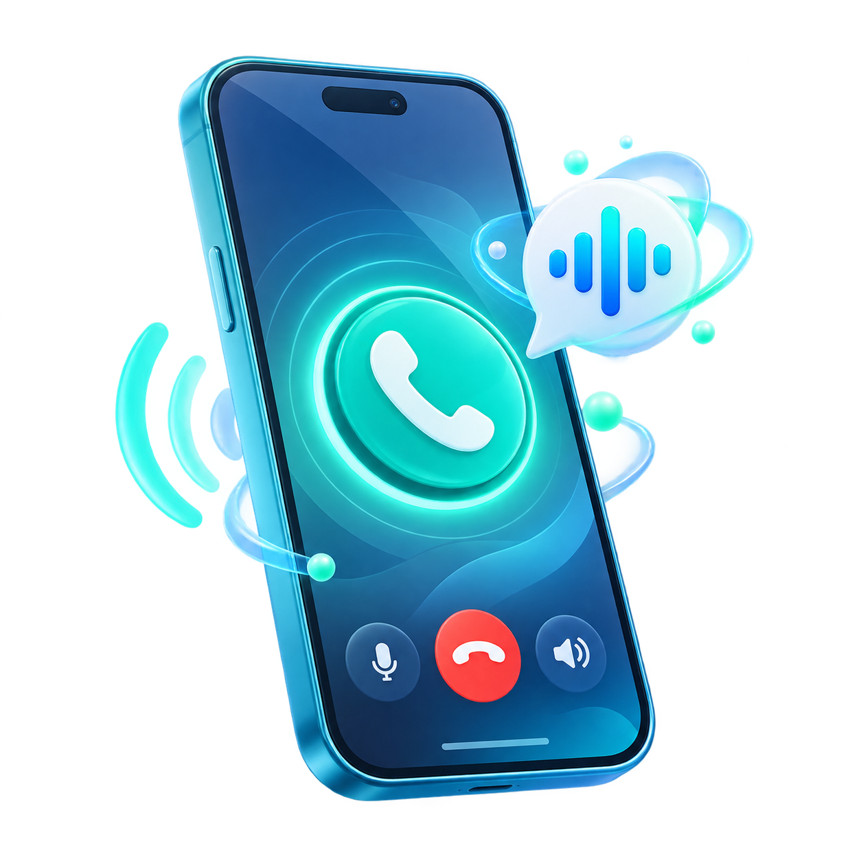 CallMi AI Mobile 手機與語音助理示意圖